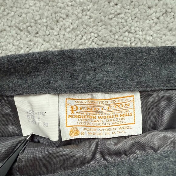 Miss Pendleton Vintage Size 8 Gray Virgin Wool Skirt - Picture 3 of 9
